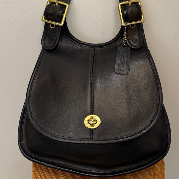 Vintage Coach Black Crescent - Picture 1 of 12